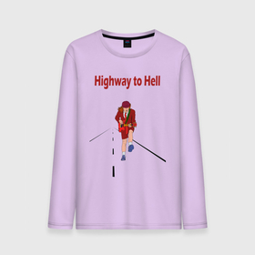 Мужской лонгслив хлопок с принтом Highway to Hell AC DC , 100% хлопок |  | ac dc | angus young | highway to hell | ас дс | ас дс.