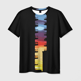 Мужская футболка 3D с принтом Балконы в Курске, 100% полиэфир | прямой крой, круглый вырез горловины, длина до линии бедер | квартиры | многоэтажки | небо | панельки | уличная эстетика | этаж | этажи
