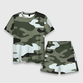 Мужской костюм с шортами 3D с принтом camouflage 2 ,  |  | армия россии | войска | камуфляж | орнамент | узор