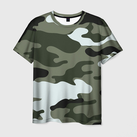 Мужская футболка 3D с принтом camouflage 2 в Белгороде, 100% полиэфир | прямой крой, круглый вырез горловины, длина до линии бедер | армия россии | войска | камуфляж | орнамент | узор