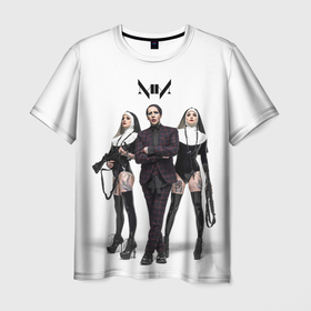 Мужская футболка 3D с принтом Marilyn Manson , 100% полиэфир | прямой крой, круглый вырез горловины, длина до линии бедер | art | logo | manson | marilyn | rock | usa | великий | лого | логотип | мэнсон | мэрилин | рок | ужасный