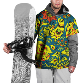 Накидка на куртку 3D с принтом Хохлома в Курске, 100% полиэстер |  | арт | вектор | желтый | зеленый | золотой | красный | народный рисунок | рисунок | синий | хохлома | цветок | цветы | чёрный | ягода | ягоды