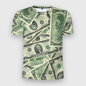 Мужская футболка 3D спортивная с принтом Доллар в Курске, 100% полиэстер с улучшенными характеристиками | приталенный силуэт, круглая горловина, широкие плечи, сужается к линии бедра | 100 долларов | арт | банкноты | валюта | деньги | доллар | зеленый | рисунок | сто | сто долларов