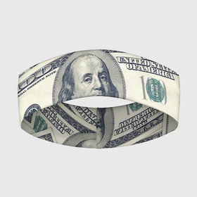 Повязка на голову 3D с принтом Доллары в Курске,  |  | 100 долларов | арт | банкноты | валюта | деньги | доллары | зеленый | зелень | сто | сто долларов