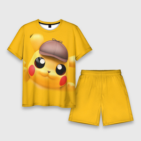 Мужской костюм с шортами 3D с принтом Pikachu Pika Pika в Курске,  |  | pika | pikachu | аниме | детская | детям | игры | молния | мышка | мышь | пика | пикачу | покемон | покемоны