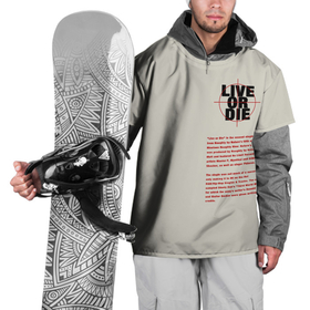 Накидка на куртку 3D с принтом Live or die. , 100% полиэстер |  | Тематика изображения на принте: live or die | живи или умри | жить или умереть | минимализм | мотивирующие надписи | популярные иллюстрации