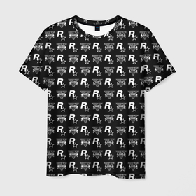 Мужская футболка 3D с принтом GTA 5 Pattern в Петрозаводске, 100% полиэфир | прямой крой, круглый вырез горловины, длина до линии бедер | auto | game | grand | gta | gta5 | los santos | rockstar | theft | гта | гта5 | игра | лос сантос | майкл | онлайн | рокстар | тревор | франклин