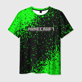 Мужская футболка 3D с принтом MINECRAFT в городе Новоалтайск, 100% полиэфир | прямой крой, круглый вырез горловины, длина до линии бедер | creeper | game | minecraft | блоки | игра | квадраты | компьютерная | крипер | криппер | майнкрафт | огонь