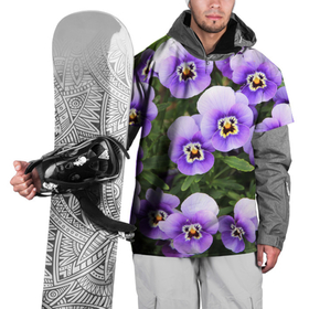 Накидка на куртку 3D с принтом Анютины глазки , 100% полиэстер |  | flowers | анютины глазки | природа | природный | растение | растения | цветок | цветочек | цветочки | цветы