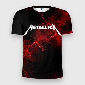 Мужская футболка 3D Slim с принтом Metallica. в городе Новоалтайск, 100% полиэстер с улучшенными характеристиками | приталенный силуэт, круглая горловина, широкие плечи, сужается к линии бедра | metallica | music | rock | американская рок группа | метал группа | металлика | музыка | рок | рок группа | трэш метал | хеви метал