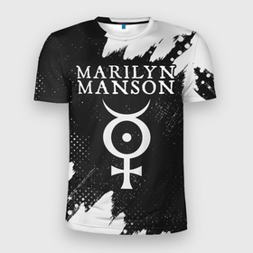 Мужская футболка 3D спортивная с принтом MARILYN MANSON / М. МЭНСОН в Курске, 100% полиэстер с улучшенными характеристиками | приталенный силуэт, круглая горловина, широкие плечи, сужается к линии бедра | logo | manson | marilyn | music | rock | группа | лого | логотип | логотипы | менсон | мерилин | мерлин | музыка | мэнсон | мэрилин | рок | символ