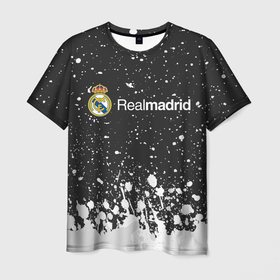 Мужская футболка 3D с принтом REAL MADRID / РЕАЛ МАДРИД в Новосибирске, 100% полиэфир | прямой крой, круглый вырез горловины, длина до линии бедер | football | logo | madrid | real | realmadrid | sport | клуб | лого | логотип | логотипы | мадрид | реал | реалмадрид | символ | символы | спорт | форма | футбол | футбольная
