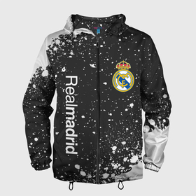 Мужская ветровка 3D с принтом REAL MADRID / РЕАЛ МАДРИД в Белгороде, 100% полиэстер | подол и капюшон оформлены резинкой с фиксаторами, два кармана без застежек по бокам, один потайной карман на груди | football | logo | madrid | real | realmadrid | sport | клуб | лого | логотип | логотипы | мадрид | реал | реалмадрид | символ | символы | спорт | форма | футбол | футбольная