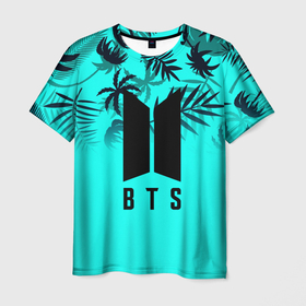Мужская футболка 3D с принтом BTS. в Екатеринбурге, 100% полиэфир | прямой крой, круглый вырез горловины, длина до линии бедер | bangtan boys | bt21 | bts | k pop | бтс | музыка