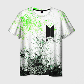 Мужская футболка 3D с принтом BTS. в Екатеринбурге, 100% полиэфир | прямой крой, круглый вырез горловины, длина до линии бедер | bangtan boys | bt21 | bts | k pop | бтс | музыка