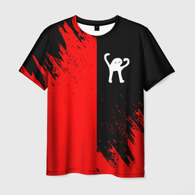 Мужская футболка 3D с принтом КОТ ЪУЪ СЪУКА. в Тюмени, 100% полиэфир | прямой крой, круглый вырез горловины, длина до линии бедер | cat | mem | memes | интернет приколы | кот | мем | мем кот | ъуъ | ъуъ съука