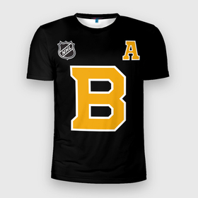 Мужская футболка 3D спортивная с принтом Boston Bruins Patrice Bergeron в Курске, 100% полиэстер с улучшенными характеристиками | приталенный силуэт, круглая горловина, широкие плечи, сужается к линии бедра | 37 | bergeron | boston | boston bruins | bruins | nhl | patrice bergeron