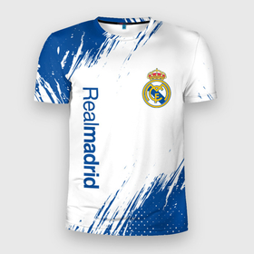 Мужская футболка 3D Slim с принтом REAL MADRID   РЕАЛ МАДРИД , 100% полиэстер с улучшенными характеристиками | приталенный силуэт, круглая горловина, широкие плечи, сужается к линии бедра | football | logo | madrid | real | realmadrid | sport | клуб | лого | логотип | логотипы | мадрид | реал | реалмадрид | символ | символы | спорт | форма | футбол | футбольная