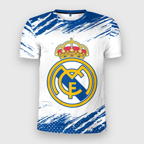 Мужская футболка 3D Slim с принтом REAL MADRID   РЕАЛ МАДРИД в Курске, 100% полиэстер с улучшенными характеристиками | приталенный силуэт, круглая горловина, широкие плечи, сужается к линии бедра | football | logo | madrid | real | realmadrid | sport | клуб | лого | логотип | логотипы | мадрид | реал | реалмадрид | символ | символы | спорт | форма | футбол | футбольная