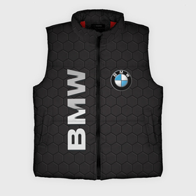 Мужской жилет утепленный 3D с принтом BMW ,  |  | bmw | авто | автомобиль | бмв | логотип | марка | машина | надпись | текстура