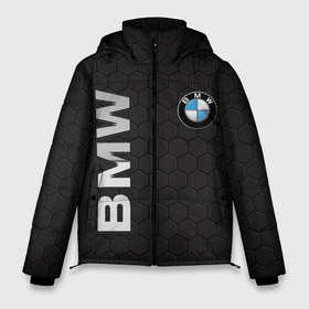 Мужская зимняя куртка 3D с принтом BMW в городе Новоалтайск, верх — 100% полиэстер; подкладка — 100% полиэстер; утеплитель — 100% полиэстер | длина ниже бедра, свободный силуэт Оверсайз. Есть воротник-стойка, отстегивающийся капюшон и ветрозащитная планка. 

Боковые карманы с листочкой на кнопках и внутренний карман на молнии. | bmw | авто | автомобиль | бмв | логотип | марка | машина | надпись | текстура
