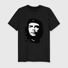 Мужская футболка хлопок Slim с принтом Че Гевара в Санкт-Петербурге, 92% хлопок, 8% лайкра | приталенный силуэт, круглый вырез ворота, длина до линии бедра, короткий рукав | борьба | вождь | звезда | революция | че гевара