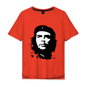 Мужская футболка хлопок Oversize с принтом Че Гевара в Курске, 100% хлопок | свободный крой, круглый ворот, “спинка” длиннее передней части | борьба | вождь | звезда | революция | че гевара