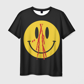 Мужская футболка 3D с принтом Pop Up Smiley в Новосибирске, 100% полиэфир | прямой крой, круглый вырез горловины, длина до линии бедер | Тематика изображения на принте: plohoyparen | smile | v.vlone | vlone pop up smiley | влоне | смайл | смайлик | эмоджи