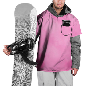Накидка на куртку 3D с принтом тетрадь в кармане розовый фон в Белгороде, 100% полиэстер |  | Тематика изображения на принте: anime | death note | japan | manga | аниме | иероглифы | манга | япония