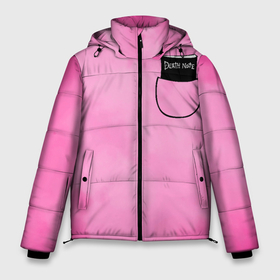 Мужская зимняя куртка 3D с принтом тетрадь в кармане розовый фон в Екатеринбурге, верх — 100% полиэстер; подкладка — 100% полиэстер; утеплитель — 100% полиэстер | длина ниже бедра, свободный силуэт Оверсайз. Есть воротник-стойка, отстегивающийся капюшон и ветрозащитная планка. 

Боковые карманы с листочкой на кнопках и внутренний карман на молнии. | anime | death note | japan | manga | аниме | иероглифы | манга | япония