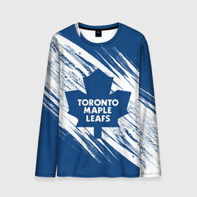 Мужской лонгслив 3D с принтом Toronto Maple Leafs,  , 100% полиэстер | длинные рукава, круглый вырез горловины, полуприлегающий силуэт | Тематика изображения на принте: hockey | maple leafs | nhl | toronto | toronto maple leafs | usa | мейпл лифс | нхл | спорт | сша | торонто | торонто мейпл лифс | хоккей | шайба