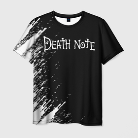 Мужская футболка 3D с принтом DEATH NOTE в городе Новоалтайск, 100% полиэфир | прямой крой, круглый вырез горловины, длина до линии бедер | anime | death note | japan | manga | аниме | иероглифы | манга | япония