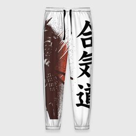 Мужские брюки 3D с принтом Один в поле- воин , 100% полиэстер | манжеты по низу, эластичный пояс регулируется шнурком, по бокам два кармана без застежек, внутренняя часть кармана из мелкой сетки | воин | катана | китай | китайские знаки | меч | самурай | солнце | японские знаки