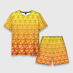 Мужской костюм с шортами 3D с принтом Pikachu Pika Pika ,  |  | pika | pikachu | аниме | детская | детям | игры | молния | мышка | мышь | пика | пикачу | покемон | покемоны