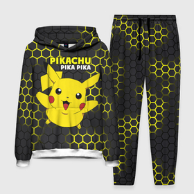 Мужской костюм 3D (с толстовкой) с принтом Pikachu Pika Pika в городе Новоалтайск,  |  | Тематика изображения на принте: pika | pikachu | аниме | детская | детям | игры | молния | мышка | мышь | пика | пикачу | покемон | покемоны