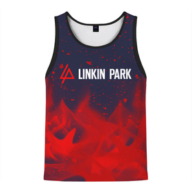 Мужская майка 3D с принтом LINKIN PARK ЛИНКИН ПАРК в Тюмени, 100% полиэстер | круглая горловина, приталенный силуэт, длина до линии бедра. Пройма и горловина окантованы тонкой бейкой | linkin | linkinpark | logo | lp | music | park | rock | линкин | линкинпарк | лого | логотип | логотипы | лп | музыка | парк | рок | символ