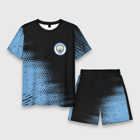 Мужской костюм с шортами 3D с принтом MANCHESTER CITY Манчестер Сити ,  |  | city | club | footbal | logo | manchester | знак | клуб | логотип | логотипы | манчестер | символ | символы | сити | форма | футбол | футбольная | футбольный