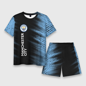 Мужской костюм с шортами 3D с принтом MANCHESTER CITY Манчестер Сити ,  |  | city | club | footbal | logo | manchester | знак | клуб | логотип | логотипы | манчестер | символ | символы | сити | форма | футбол | футбольная | футбольный
