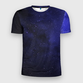 Мужская футболка 3D спортивная с принтом Космос в Санкт-Петербурге, 100% полиэстер с улучшенными характеристиками | приталенный силуэт, круглая горловина, широкие плечи, сужается к линии бедра | звезды | космос | минимализм | небо | рисунок