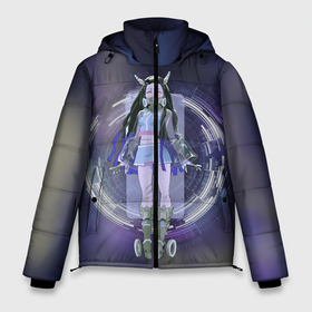 Мужская зимняя куртка 3D с принтом Nezuko Cyberpunk в Екатеринбурге, верх — 100% полиэстер; подкладка — 100% полиэстер; утеплитель — 100% полиэстер | длина ниже бедра, свободный силуэт Оверсайз. Есть воротник-стойка, отстегивающийся капюшон и ветрозащитная планка. 

Боковые карманы с листочкой на кнопках и внутренний карман на молнии. | cyberpunk | demon slayer | kamado | kimetsu no aiba | nezuko | камадо | киберпанк | незуко