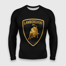 Мужской рашгард 3D с принтом Lamborghini ,  |  | bull | gold lamborghini sign | lamborghini | lamborghini lettering | lamborghini print | lamborghini sign | бык | знак ламборджини | золотой знак ламборджини | ламборджини | надпись ламборджини | принт ламборджини