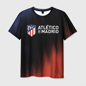 Мужская футболка 3D с принтом ATLETICO MADRID   Атлетико в Тюмени, 100% полиэфир | прямой крой, круглый вырез горловины, длина до линии бедер | atletico | club | footbal | logo | madrid | атлетико | знак | клуб | логотип | логотипы | мадрид | символ | символы | форма | футбол | футбольная | футбольный