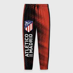 Мужские брюки 3D с принтом ATLETICO MADRID   Атлетико в Новосибирске, 100% полиэстер | манжеты по низу, эластичный пояс регулируется шнурком, по бокам два кармана без застежек, внутренняя часть кармана из мелкой сетки | atletico | club | footbal | logo | madrid | атлетико | знак | клуб | логотип | логотипы | мадрид | символ | символы | форма | футбол | футбольная | футбольный