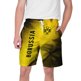 Мужские шорты 3D с принтом BORUSSIA   Боруссия в Новосибирске,  полиэстер 100% | прямой крой, два кармана без застежек по бокам. Мягкая трикотажная резинка на поясе, внутри которой широкие завязки. Длина чуть выше колен | borussia | club | dortmund | footbal | logo | боруссия | дортмунд | знак | клуб | логотип | логотипы | символ | символы | форма | футбол | футбольная | футбольный