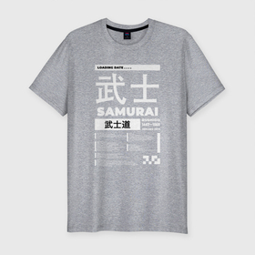 Мужская футболка хлопок Slim с принтом Кодекс самурая,бусидо,SAMURAI в Петрозаводске, 92% хлопок, 8% лайкра | приталенный силуэт, круглый вырез ворота, длина до линии бедра, короткий рукав | samurai | бусидо | иероглифы | киберпанк | самурай | символы | сэнгоку дзидай | японский