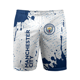 Мужские шорты спортивные с принтом MANCHESTER CITY Манчестер Сити в Кировске,  |  | city | club | footbal | logo | manchester | знак | клуб | логотип | логотипы | манчестер | символ | символы | сити | форма | футбол | футбольная | футбольный