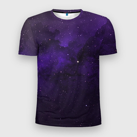 Мужская футболка 3D спортивная с принтом Космос в Санкт-Петербурге, 100% полиэстер с улучшенными характеристиками | приталенный силуэт, круглая горловина, широкие плечи, сужается к линии бедра | звездное небо | звезды | космос | минимализм | рисунок