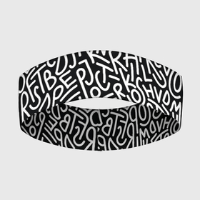 Повязка на голову 3D с принтом АНГЛИЙСКИЕ БУКВЫ в Курске,  |  | books | english | words | алфавит | английский | буквы | граффити | калиграфия | надписи | паттерн | текстуры