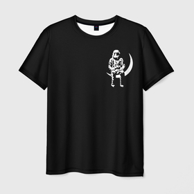 Мужская футболка 3D с принтом АСТРОНАВТ НА ЛУНЕ в Новосибирске, 100% полиэфир | прямой крой, круглый вырез горловины, длина до линии бедер | angels and airwaves | ava | mark hoppus | moon man | music | rock | tom delonge | космонавт | космос | луна | музыка | рок