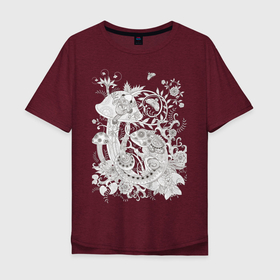 Мужская футболка хлопок Oversize с принтом Хамелеон , 100% хлопок | свободный крой, круглый ворот, “спинка” длиннее передней части | гриб | животное | лягушка | узор | хамелеон